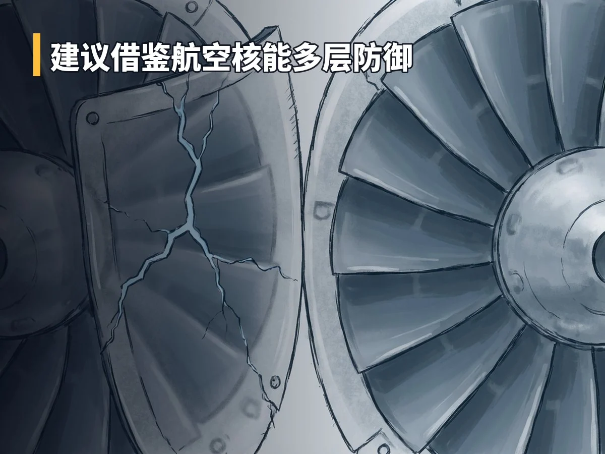 建议借鉴航空核能多层防御