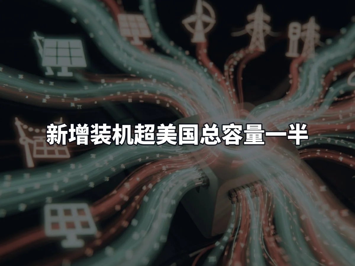 新增装机超美国总容量一半