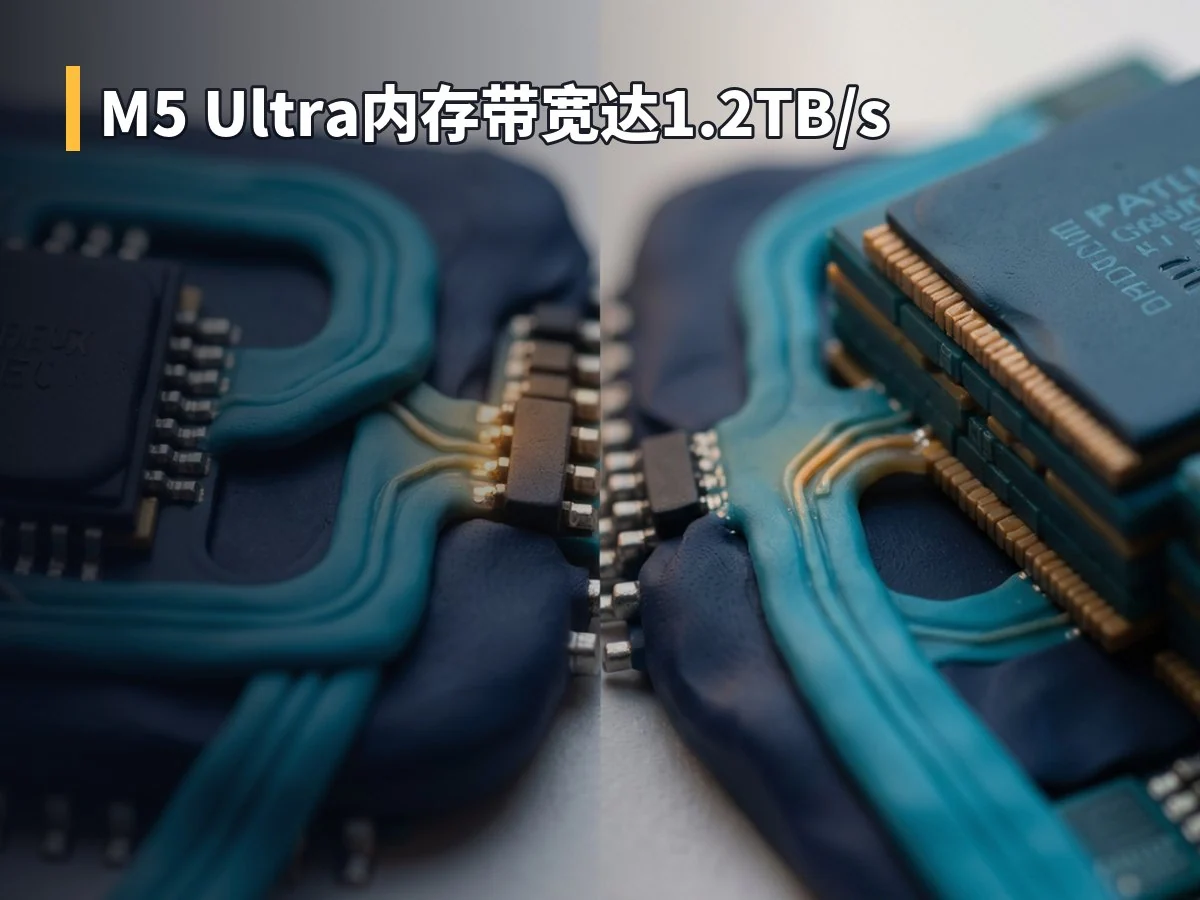 M5 Ultra内存带宽达1.2TB/s