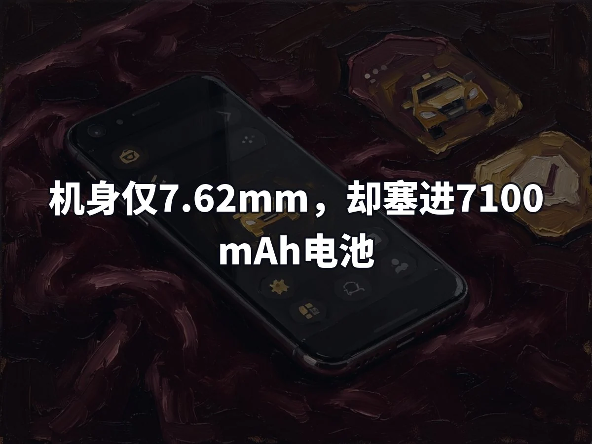 机身仅7.62mm,却塞进7100mAh电池
