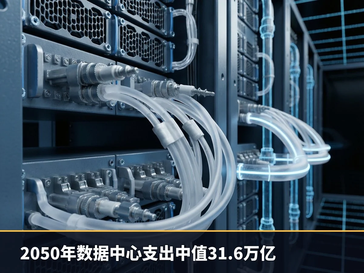 2050年数据中心支出中值31.6万亿