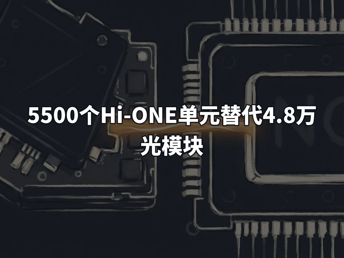 5500个Hi-ONE单元替代4.8万光模块