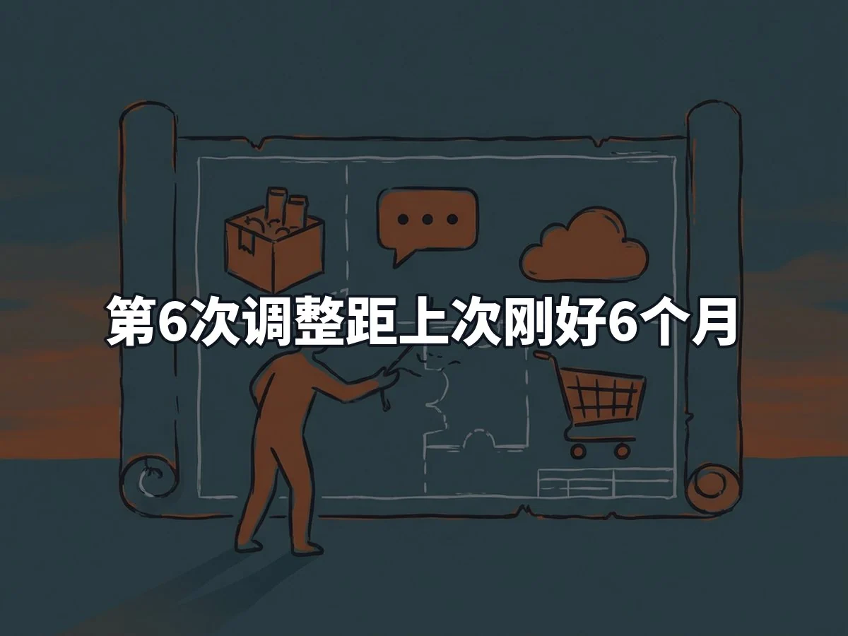 第6次调整距上次刚好6个月