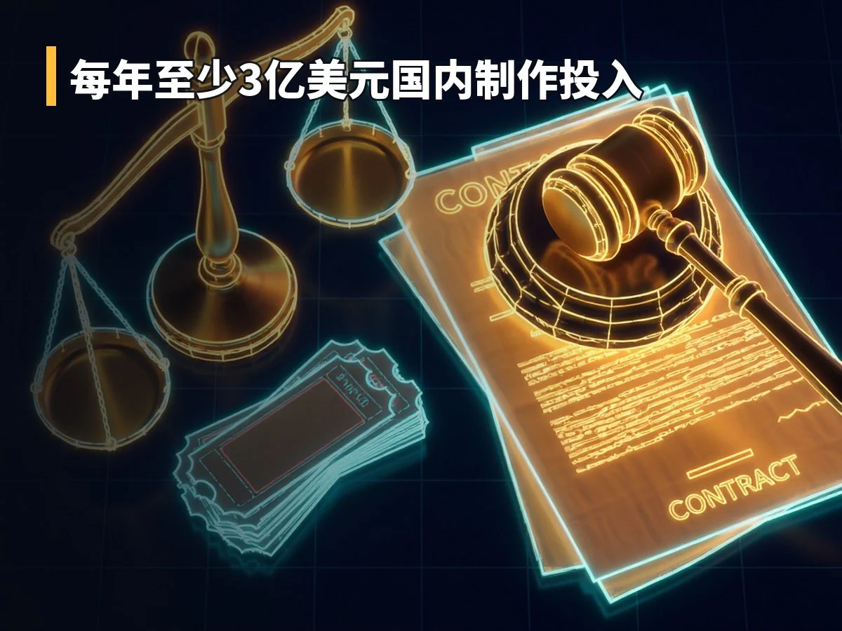 每年至少3亿美元国内制作投入