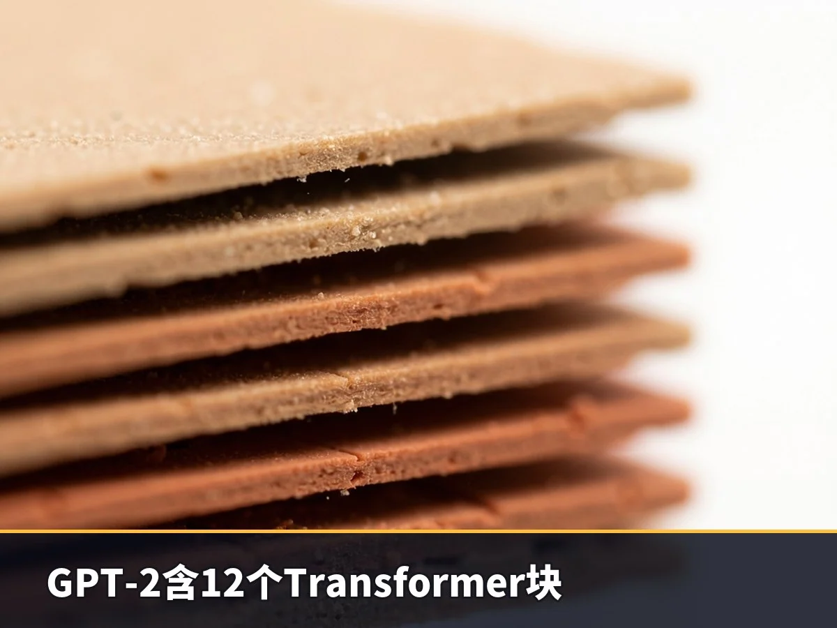GPT-2含12个Transformer块