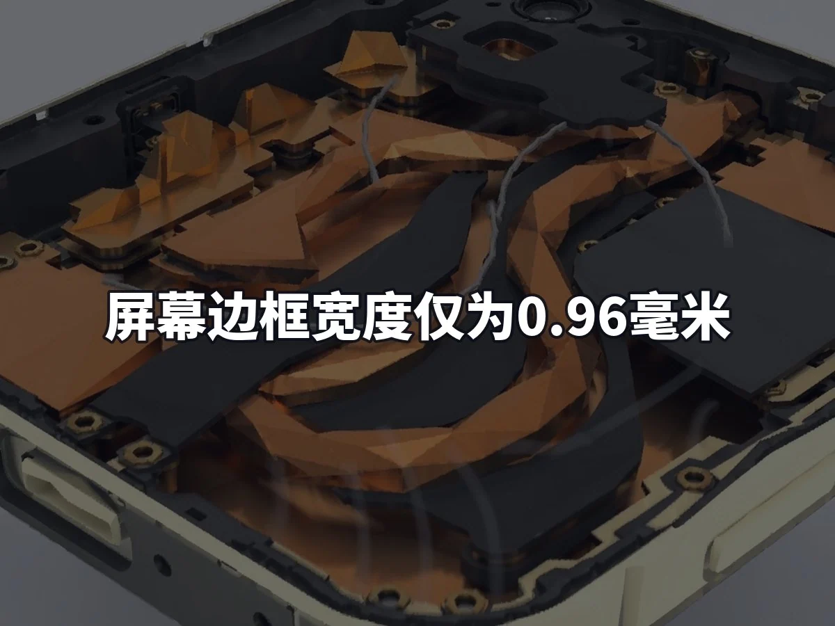 屏幕边框宽度仅为0.96毫米