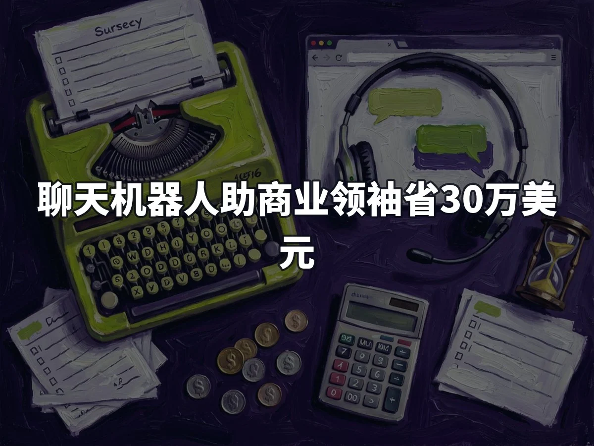 聊天机器人助商业领袖省30万美元