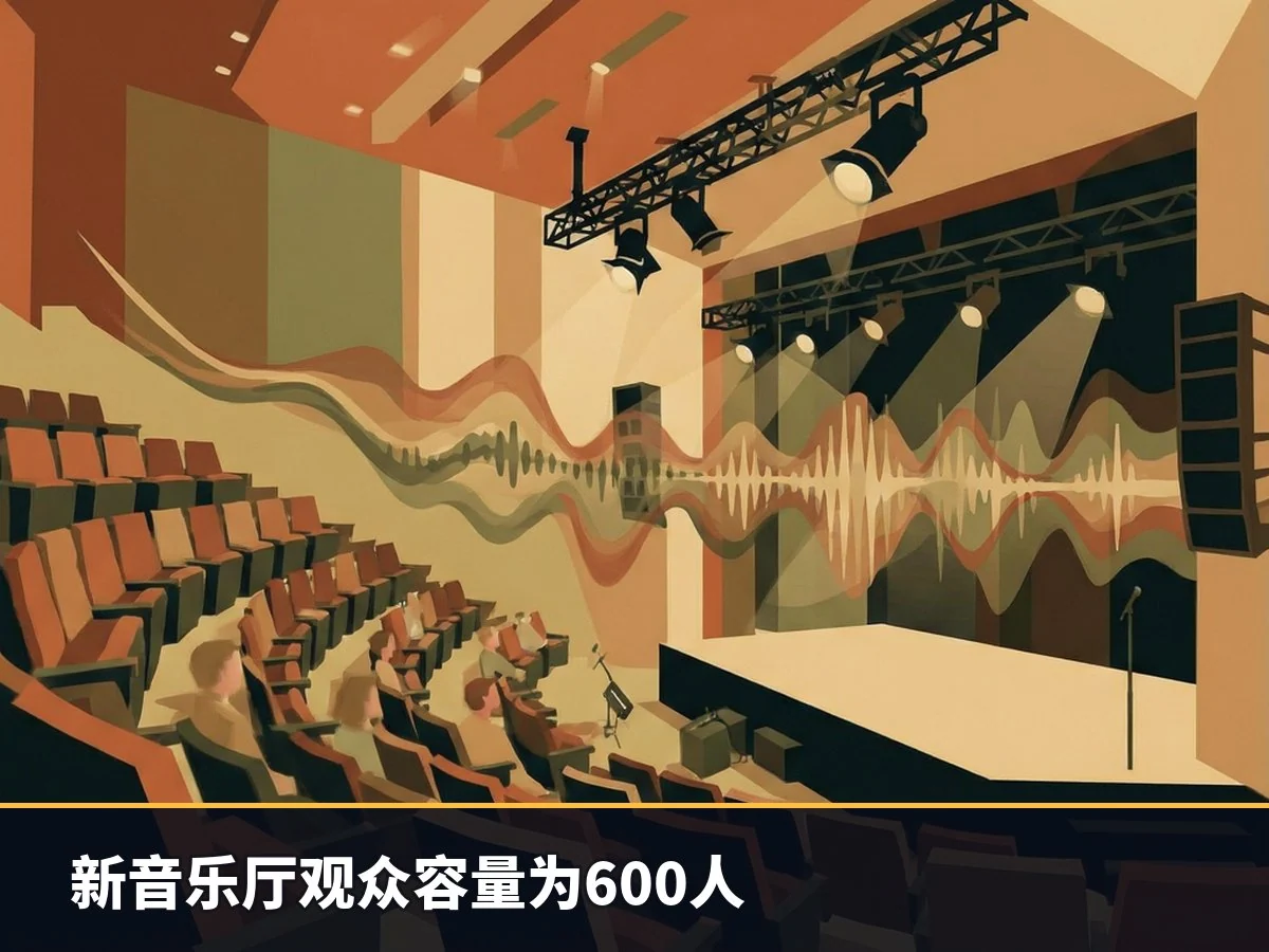 新音乐厅观众容量为600人