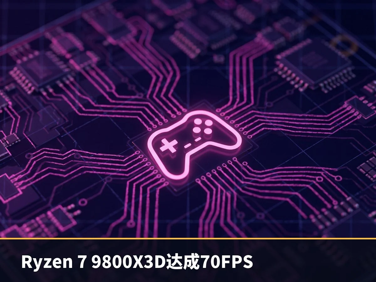 Ryzen 7 9800X3D达成70FPS