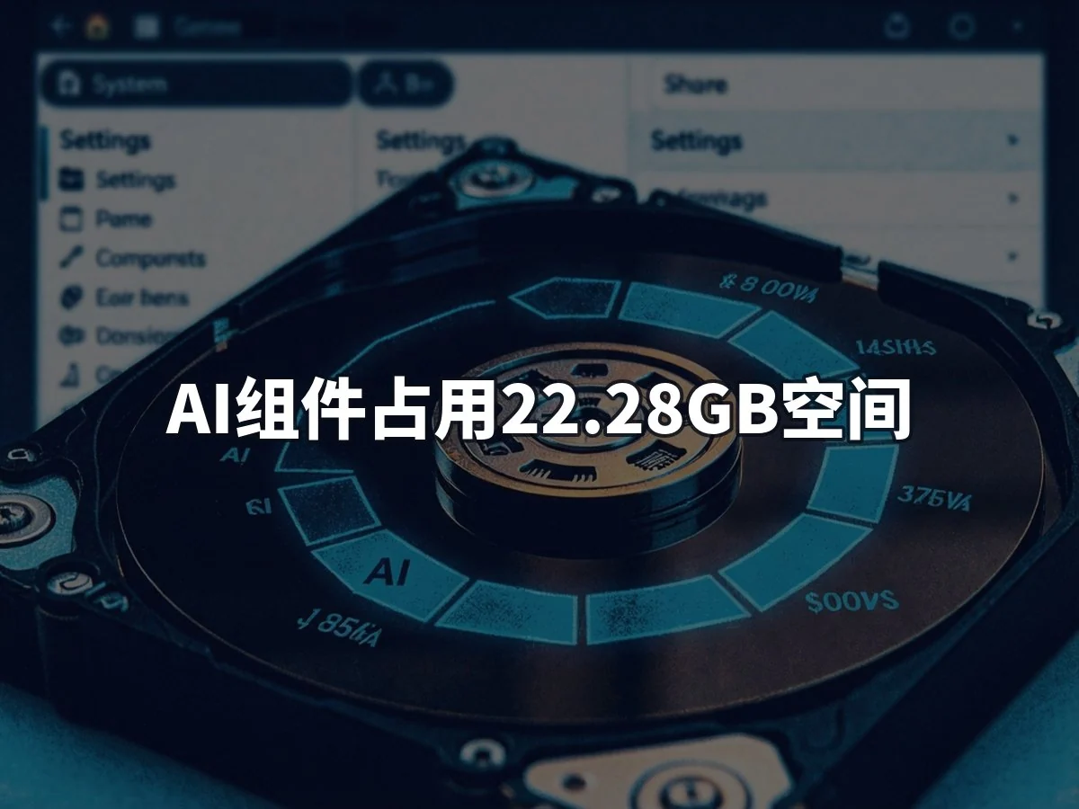 AI组件占用22.28GB空间