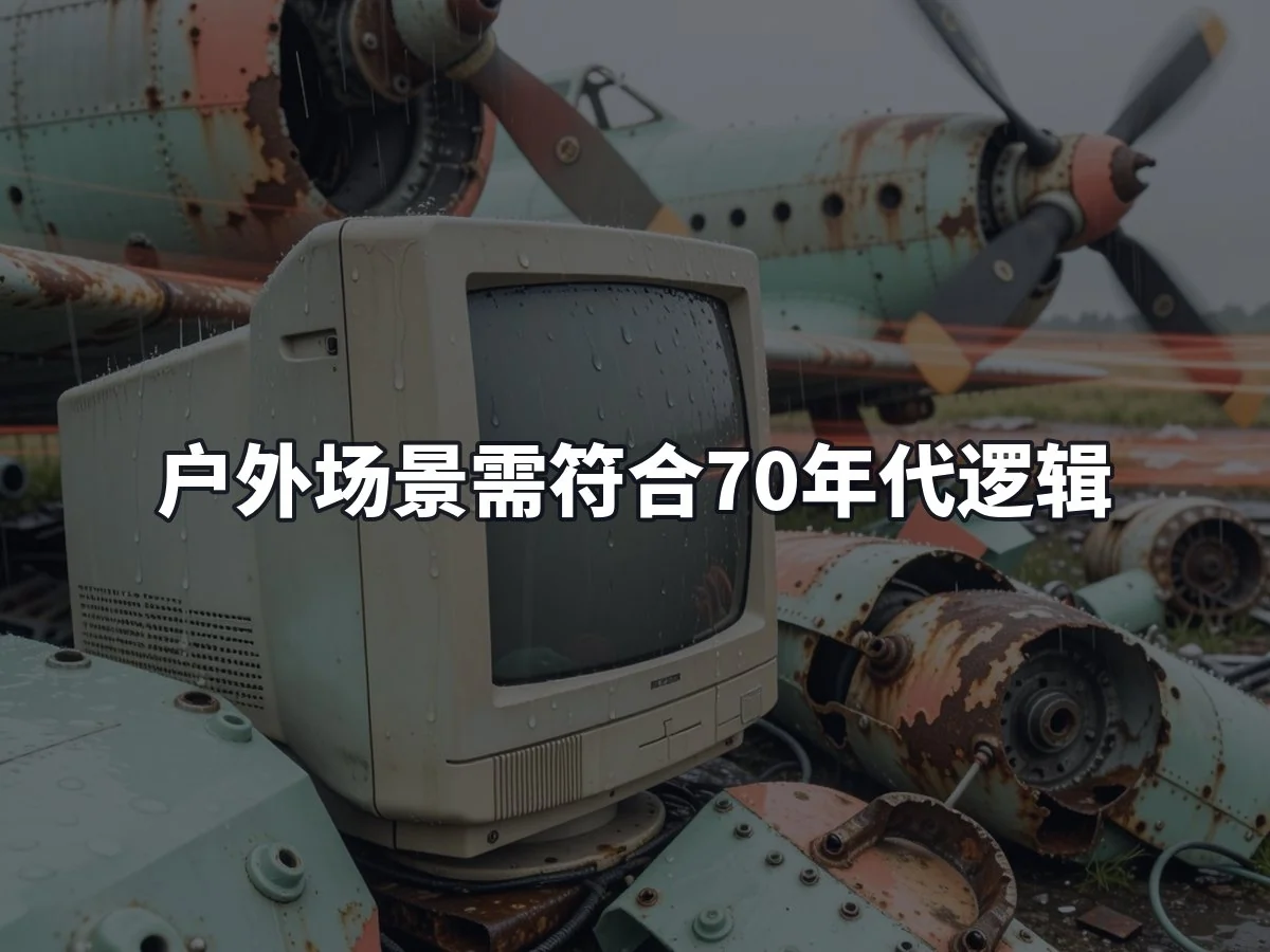 户外场景需符合70年代逻辑