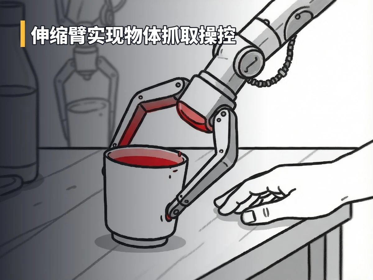 伸缩臂实现物体抓取操控