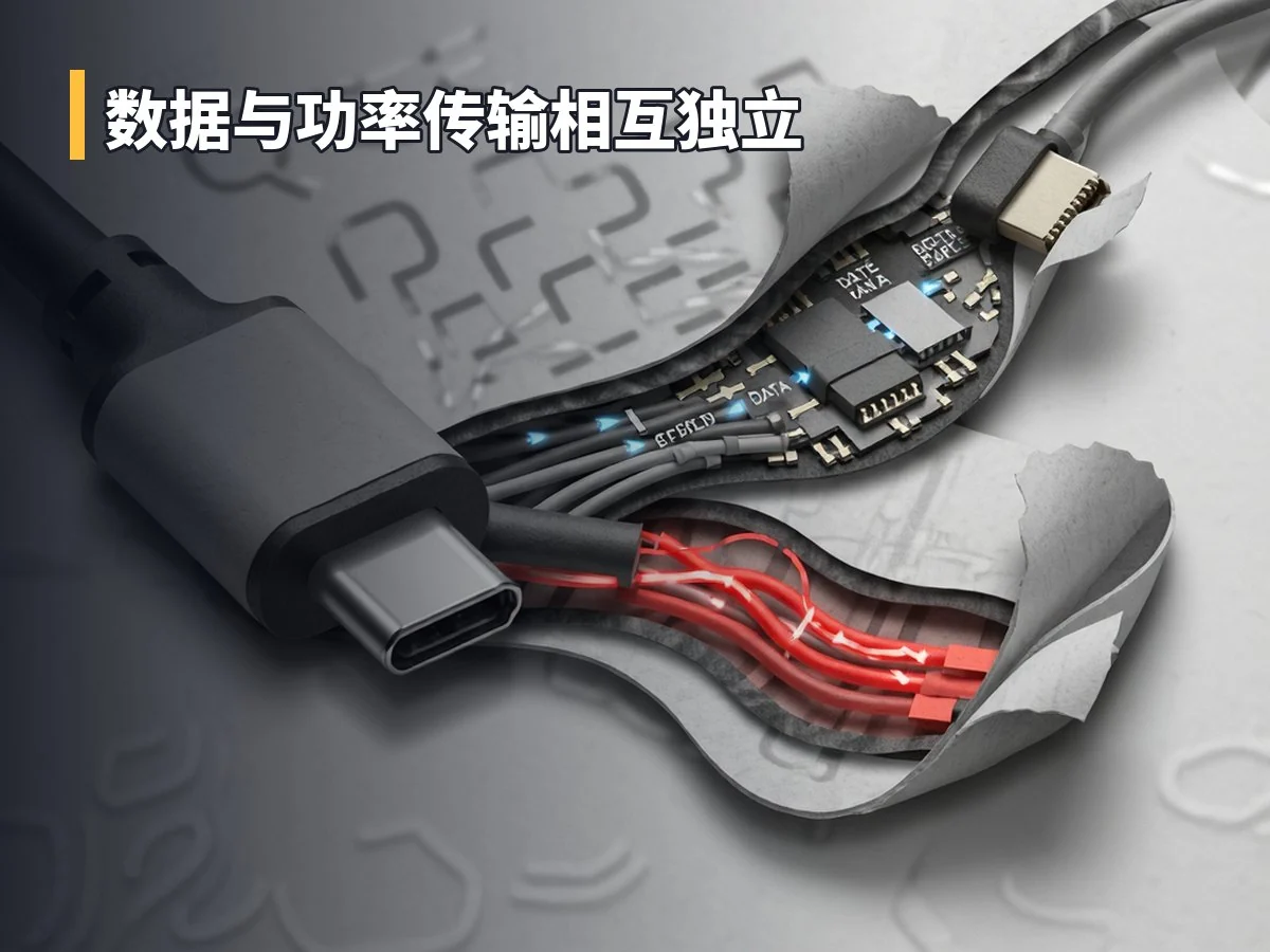 数据与功率传输相互独立