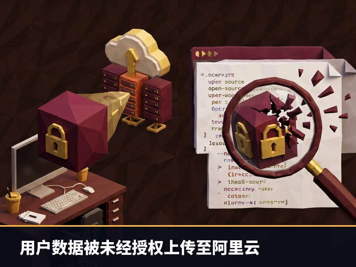 用户数据被未经授权上传至阿里云