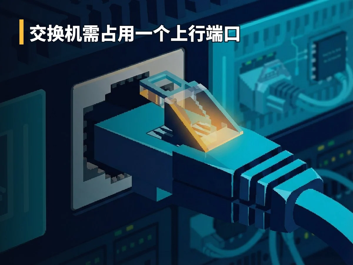 交换机需占用一个上行端口