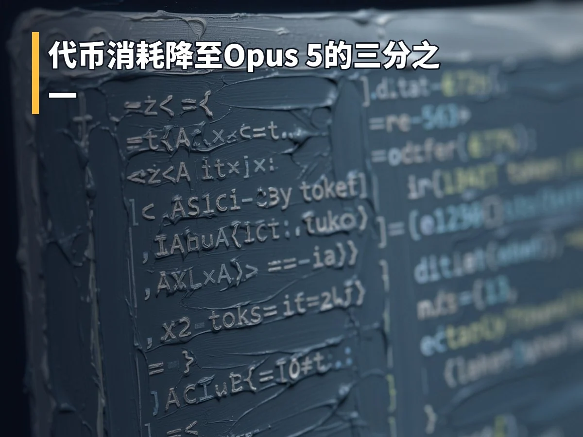 代币消耗降至Opus 5的三分之一