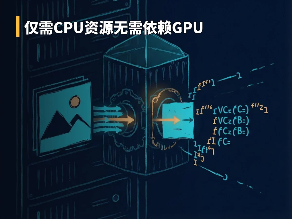 仅需CPU资源无需依赖GPU