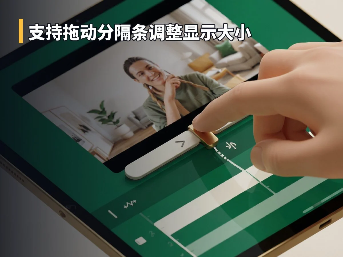 支持拖动分隔条调整显示大小