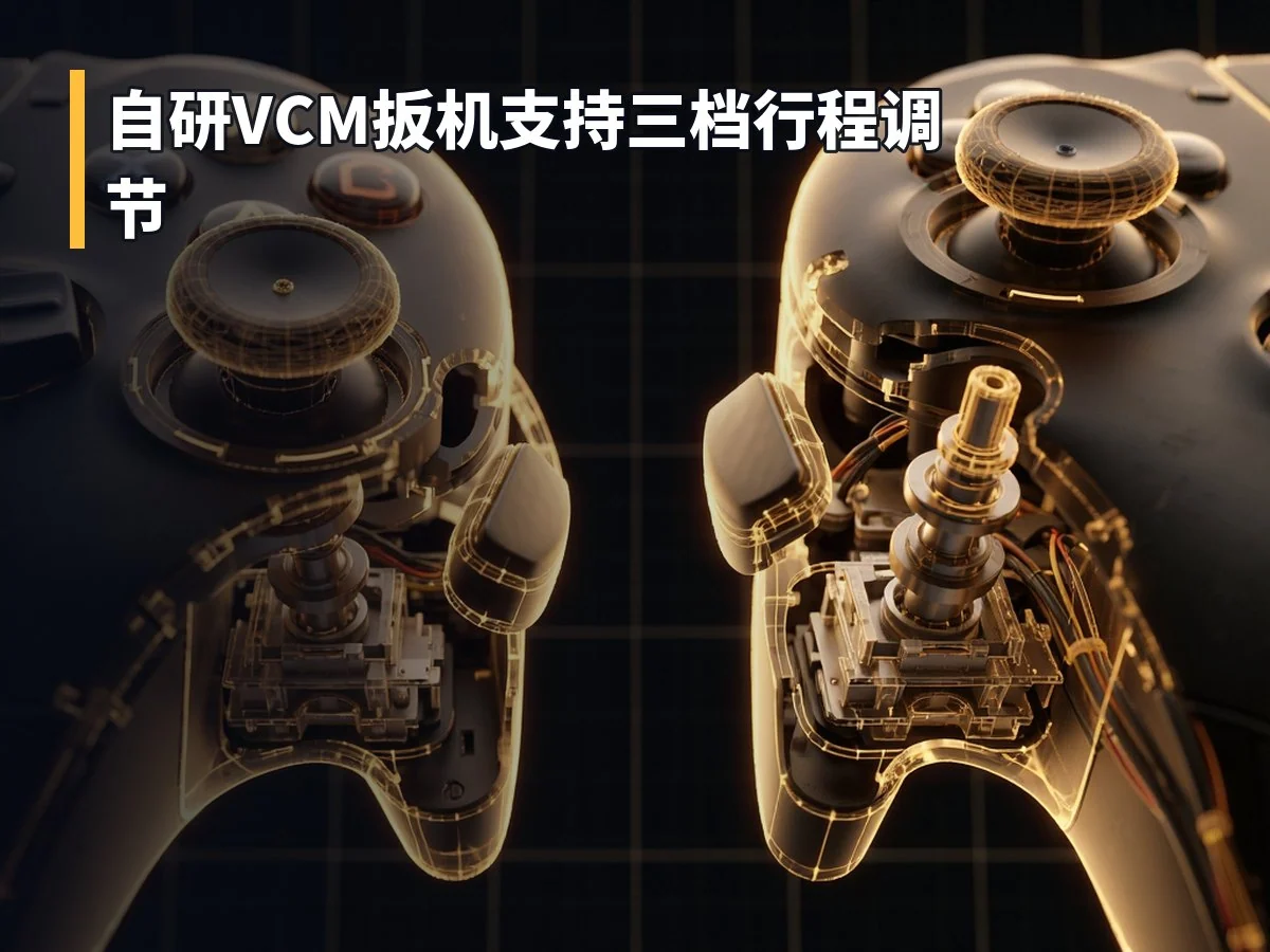 自研VCM扳机支持三档行程调节