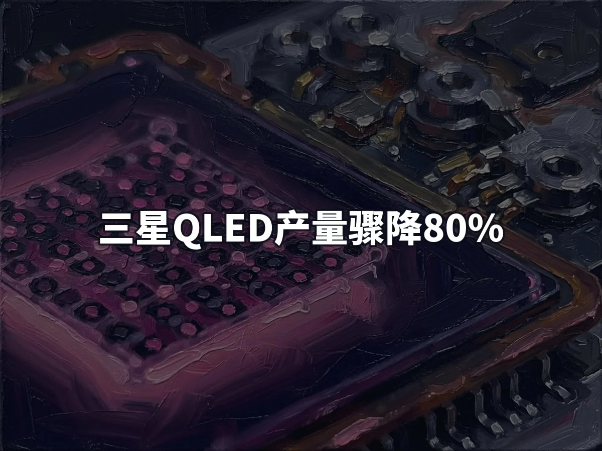 三星QLED产量骤降80%
