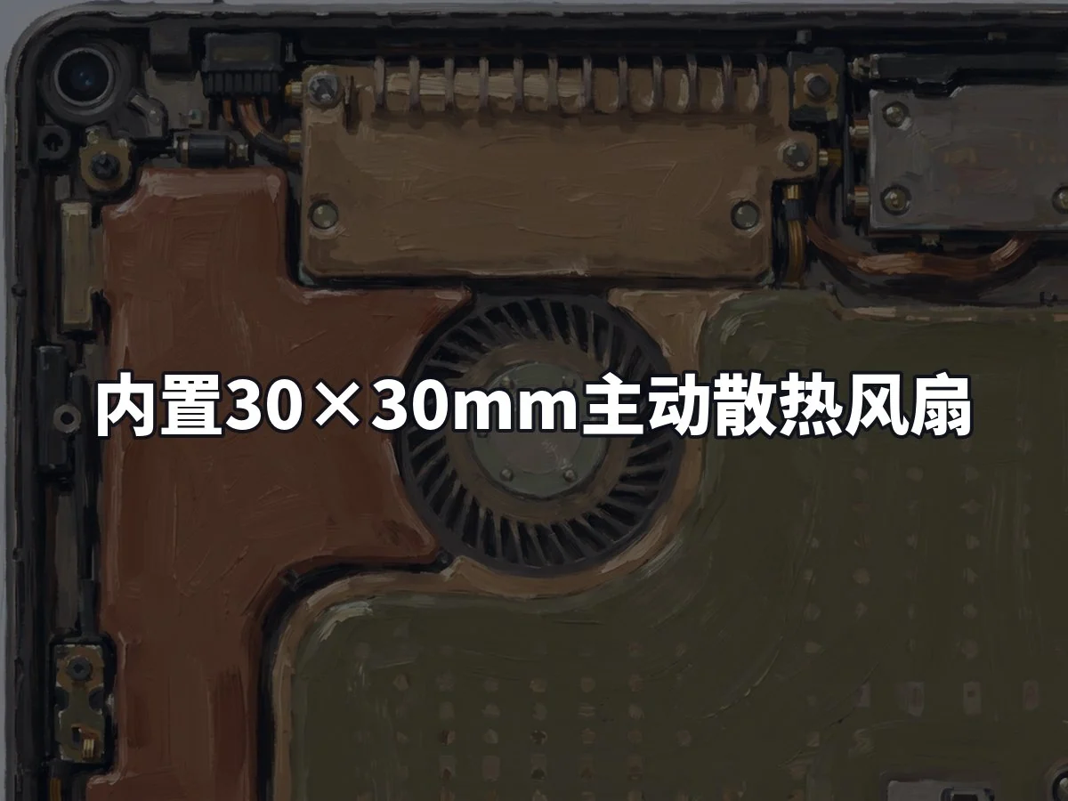 内置30×30mm主动散热风扇