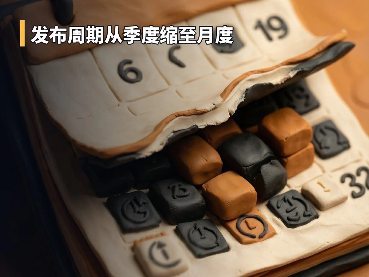 发布周期从季度缩至月度