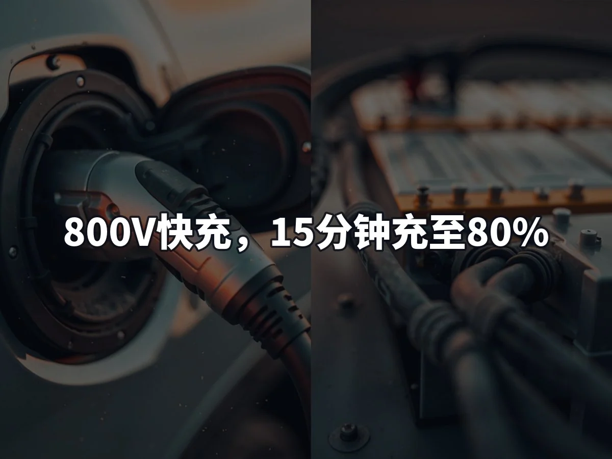 800V快充，15分钟充至80%