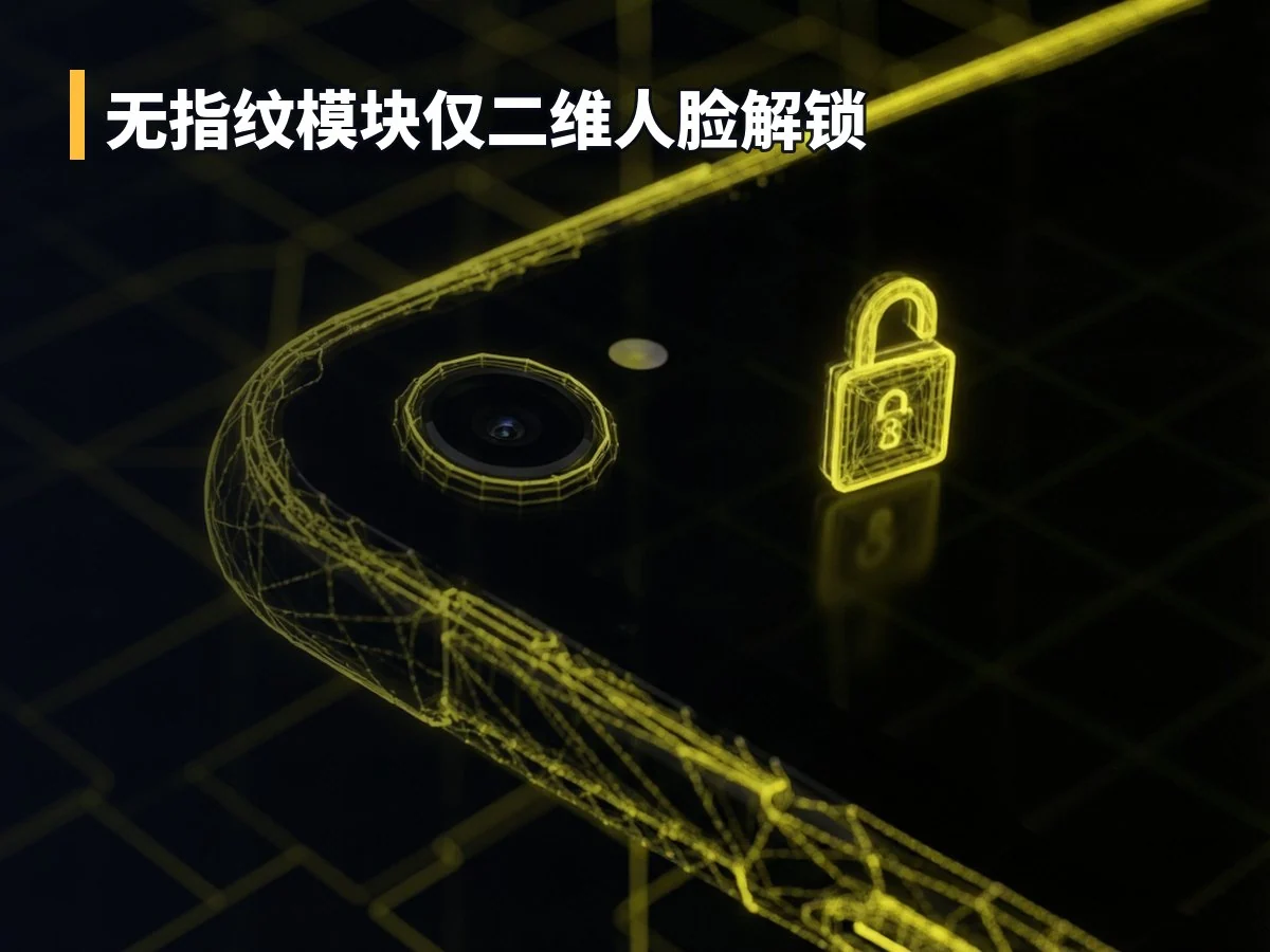 无指纹模块仅二维人脸解锁