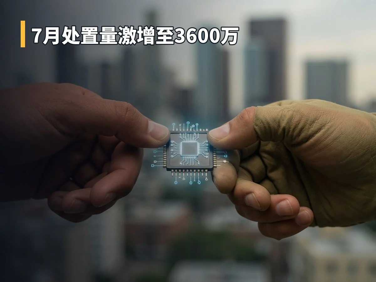 7月处置量激增至3600万
