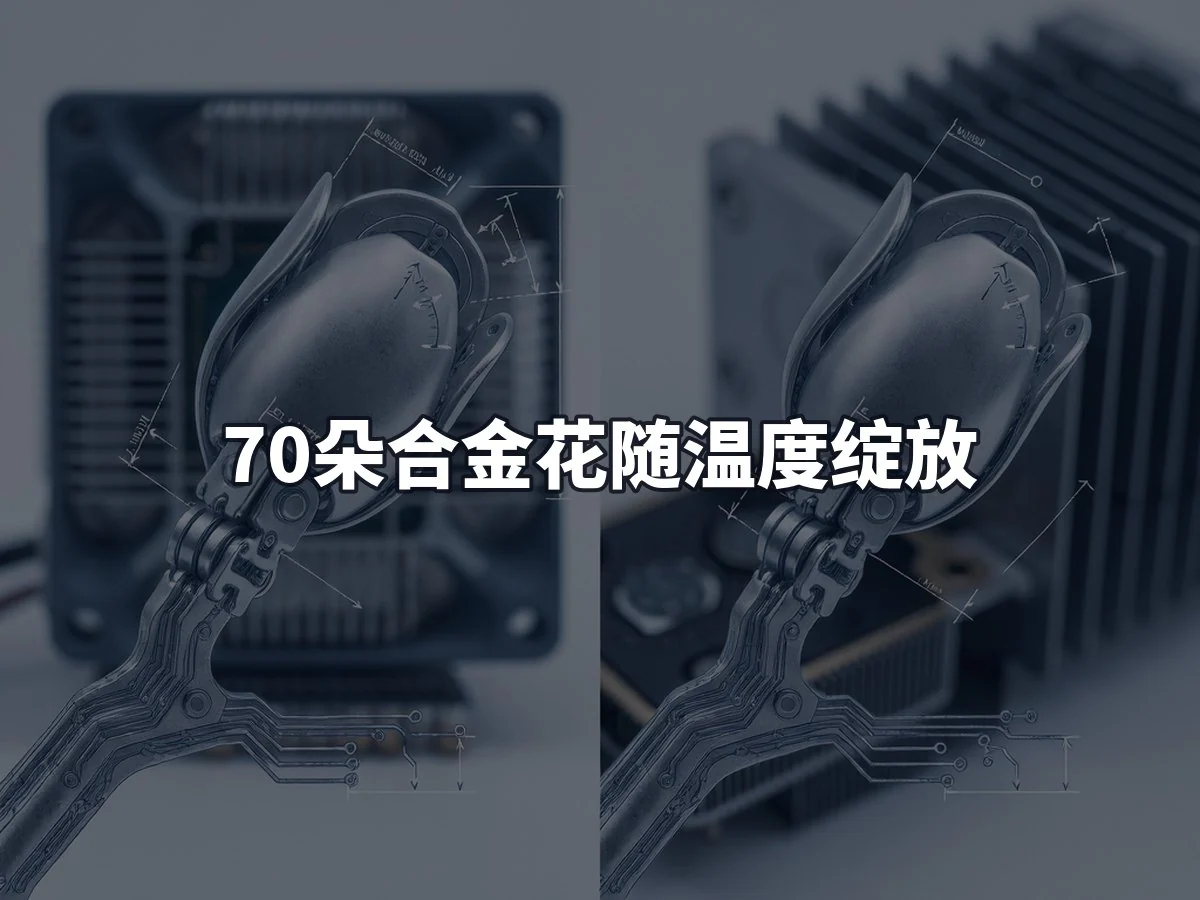70朵合金花随温度绽放