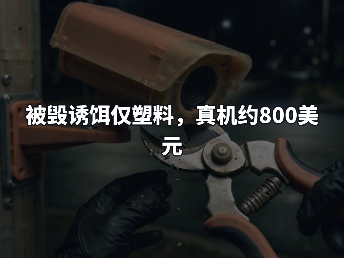 被毁诱饵仅塑料，真机约800美元