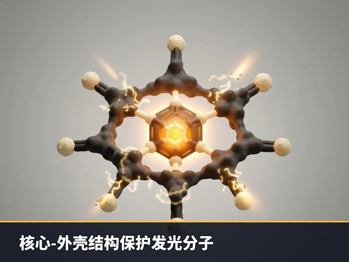 核心-外壳结构保护发光分子