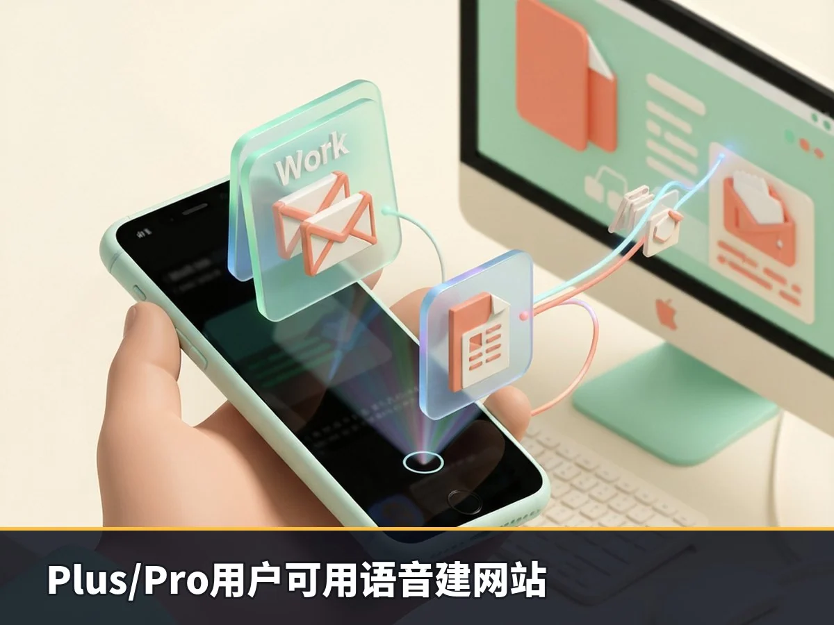 Plus/Pro用户可用语音建网站