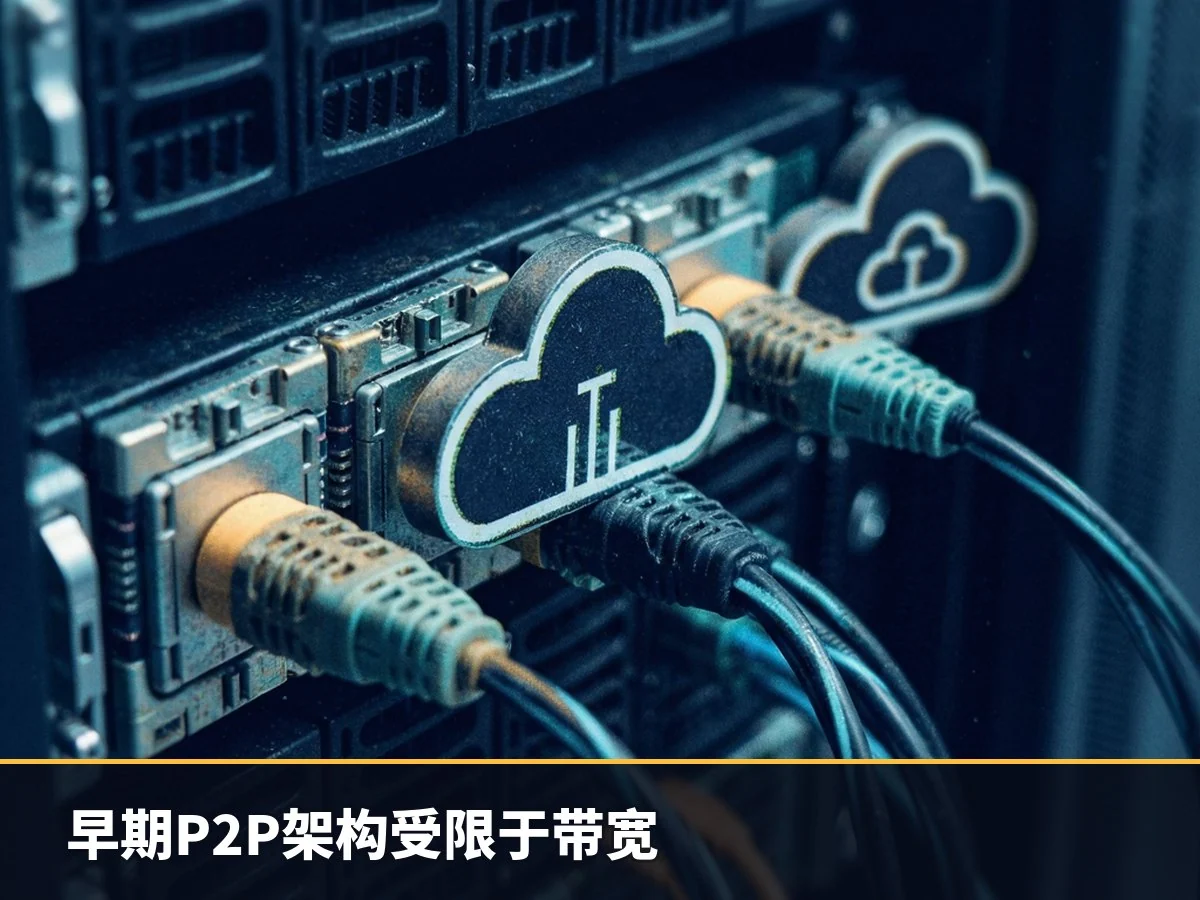 早期P2P架构受限于带宽