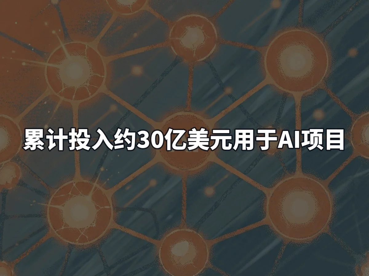 累计投入约30亿美元用于AI项目