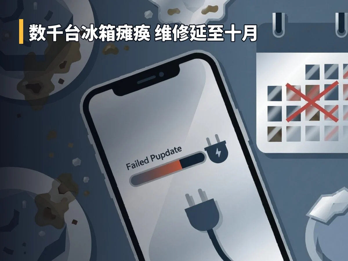 数千台冰箱瘫痪 维修延至十月