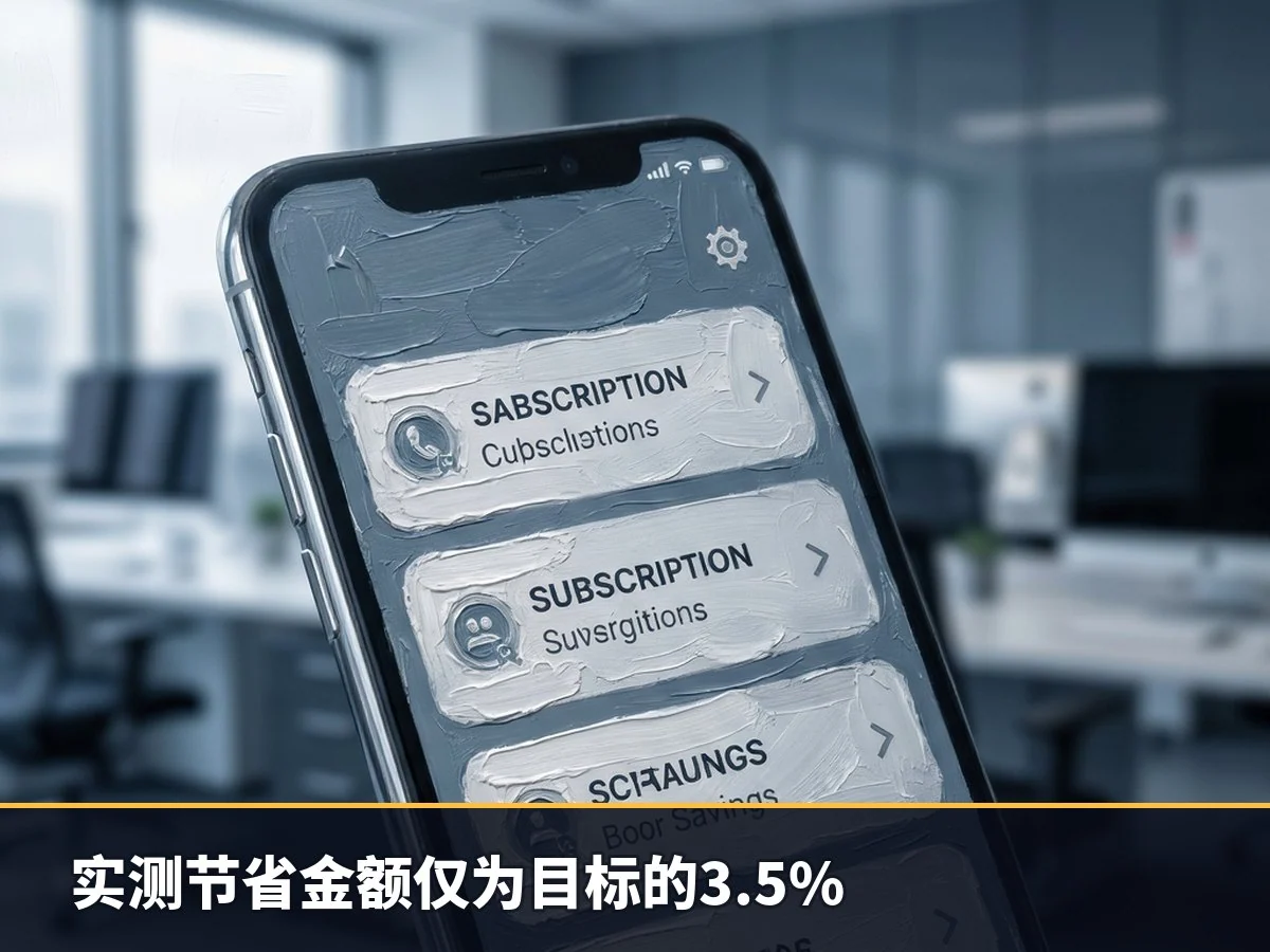 实测节省金额仅为目标的3.5%