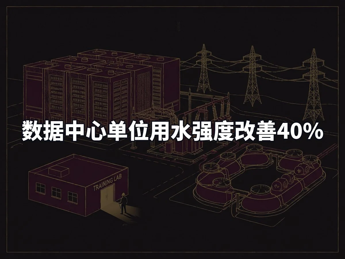 数据中心单位用水强度改善40%