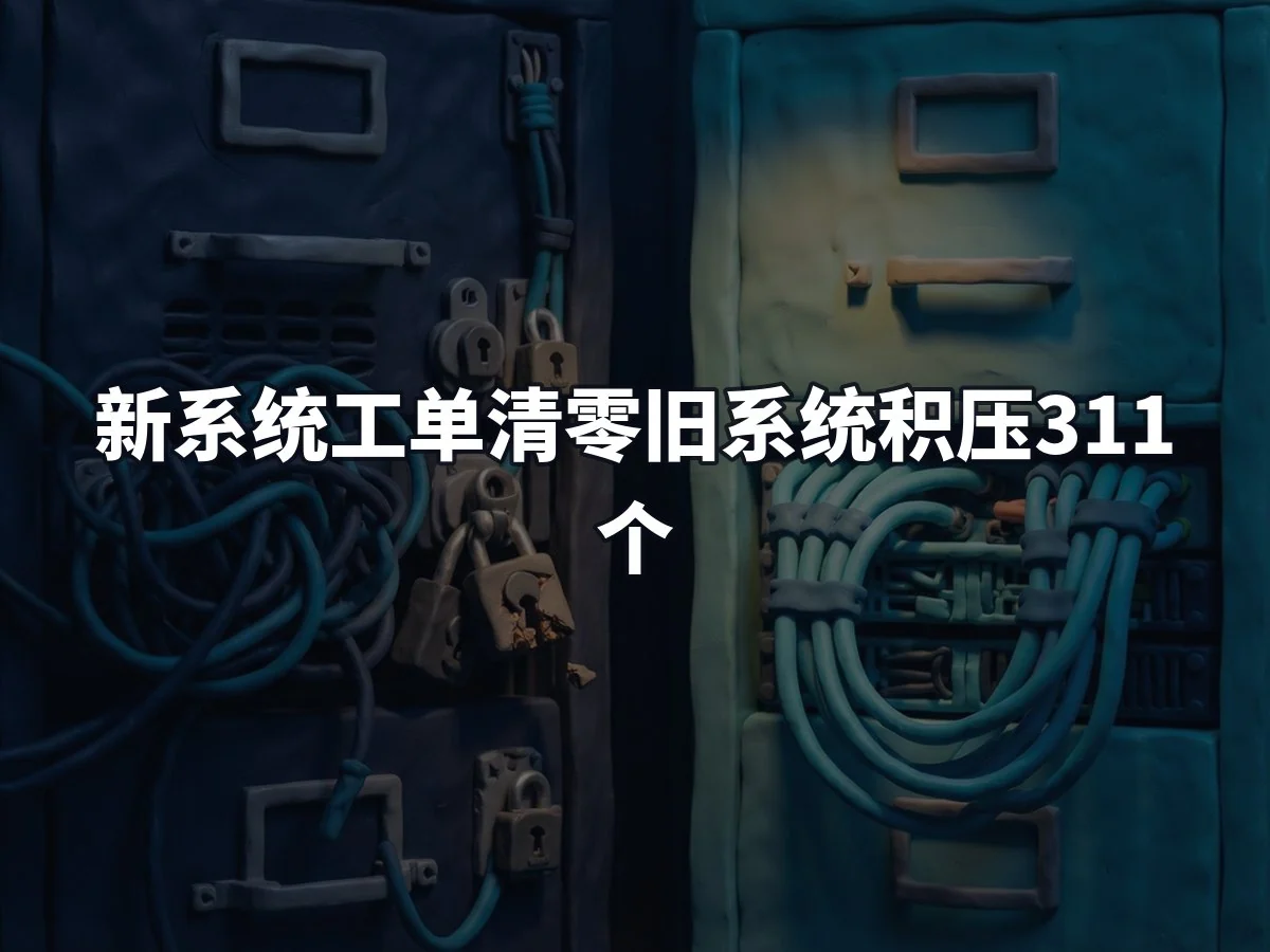 新系统工单清零旧系统积压311个