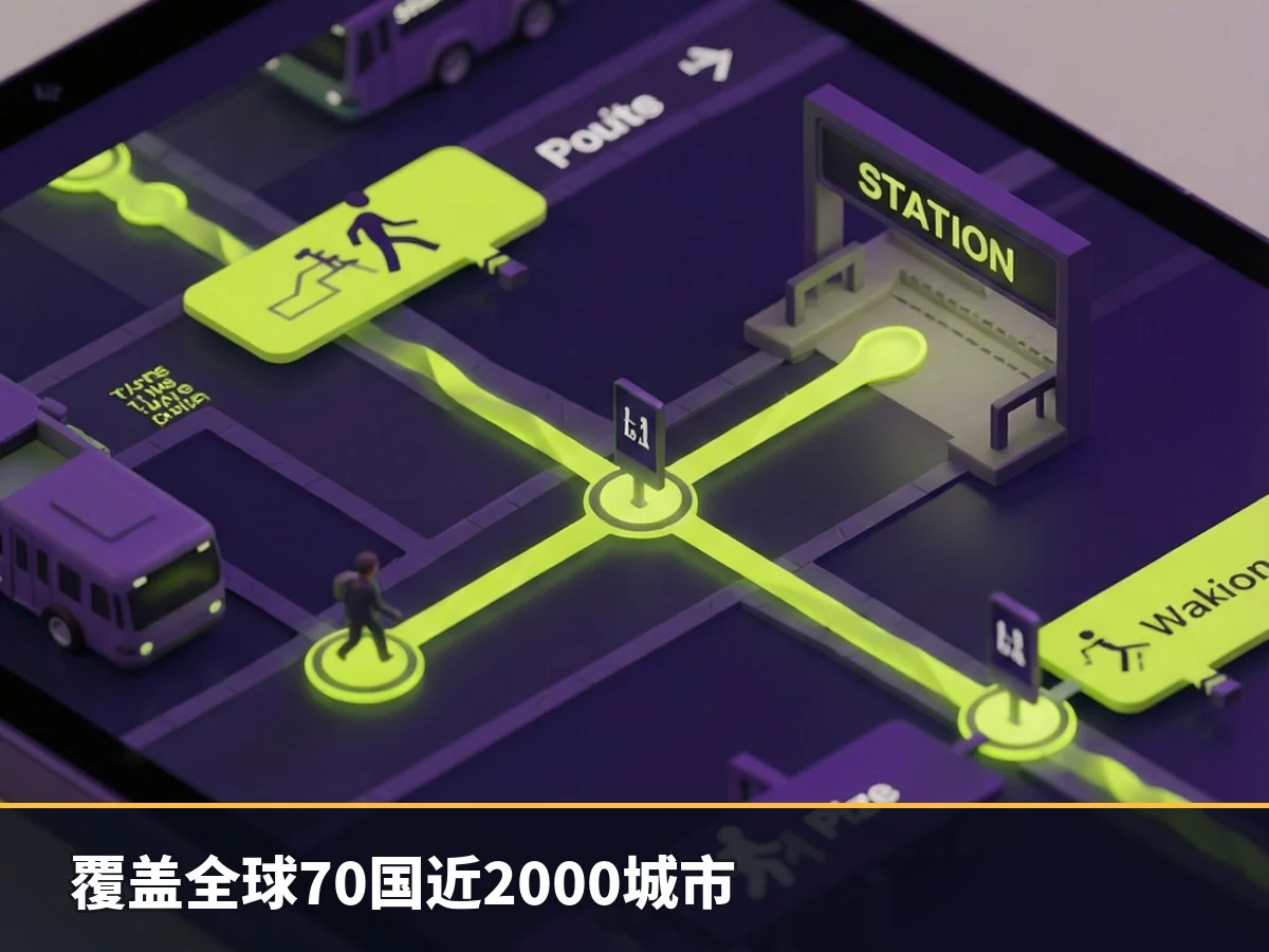 覆盖全球70国近2000城市