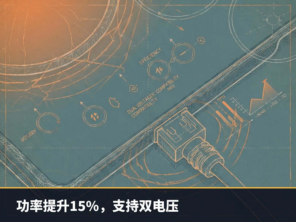 功率提升15%,支持双电压