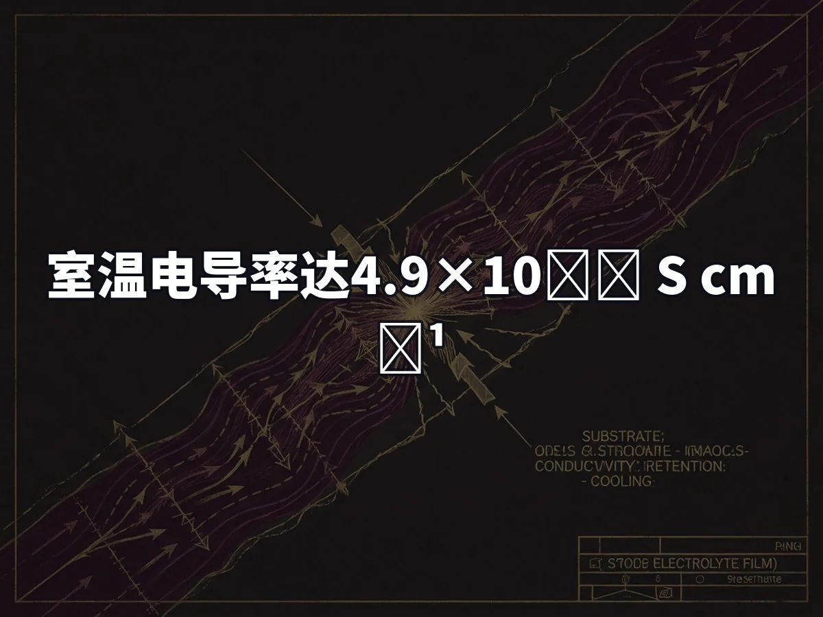 室温电导率达4.9×10⁻⁵ S cm⁻¹