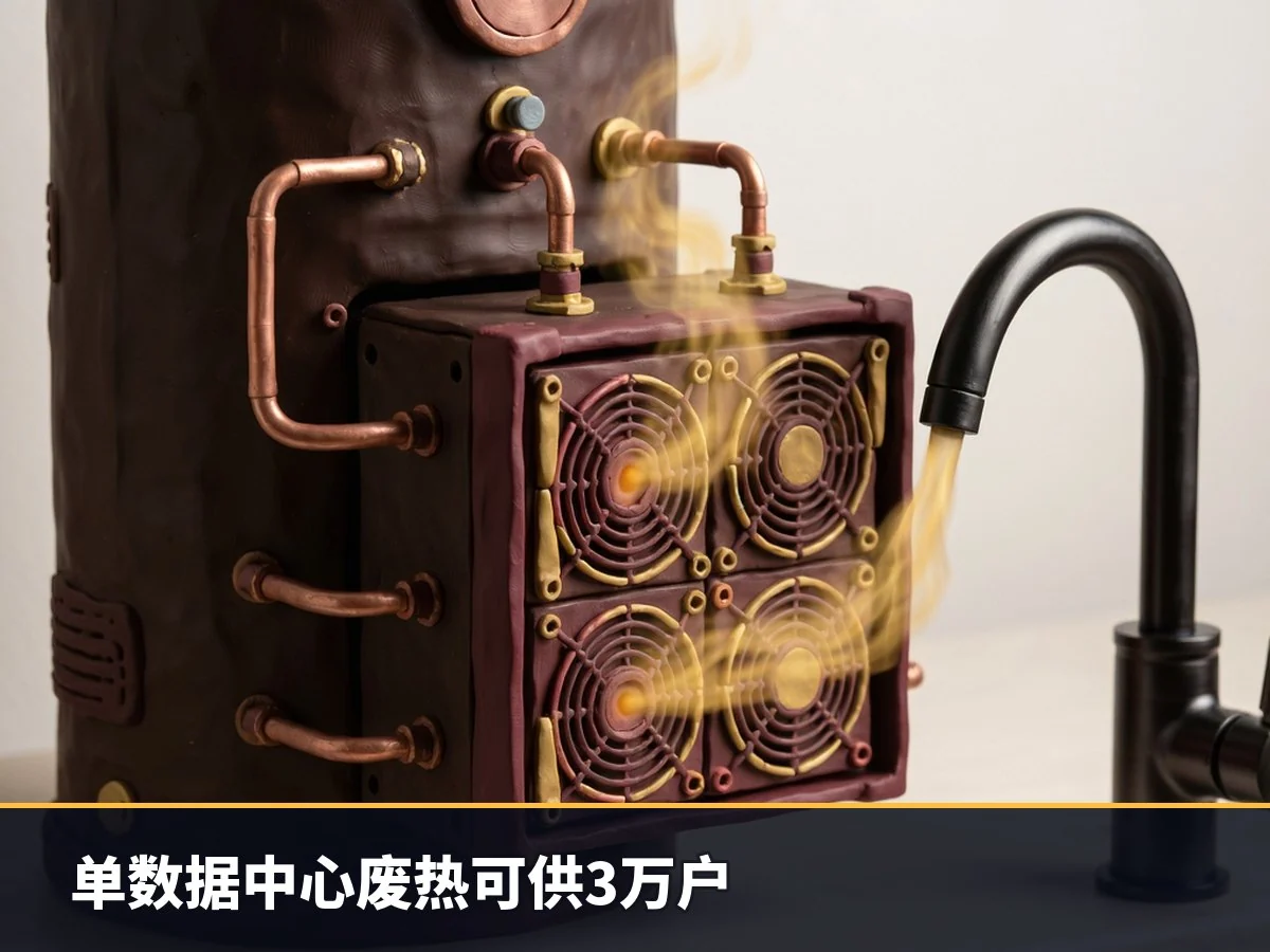 单数据中心废热可供3万户