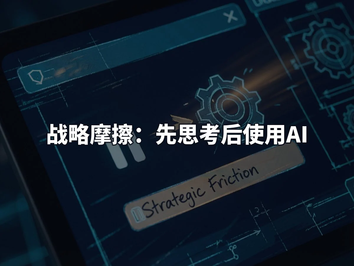 战略摩擦：先思考后使用AI