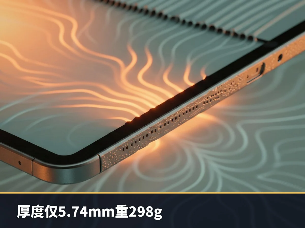 厚度仅5.74mm重298g