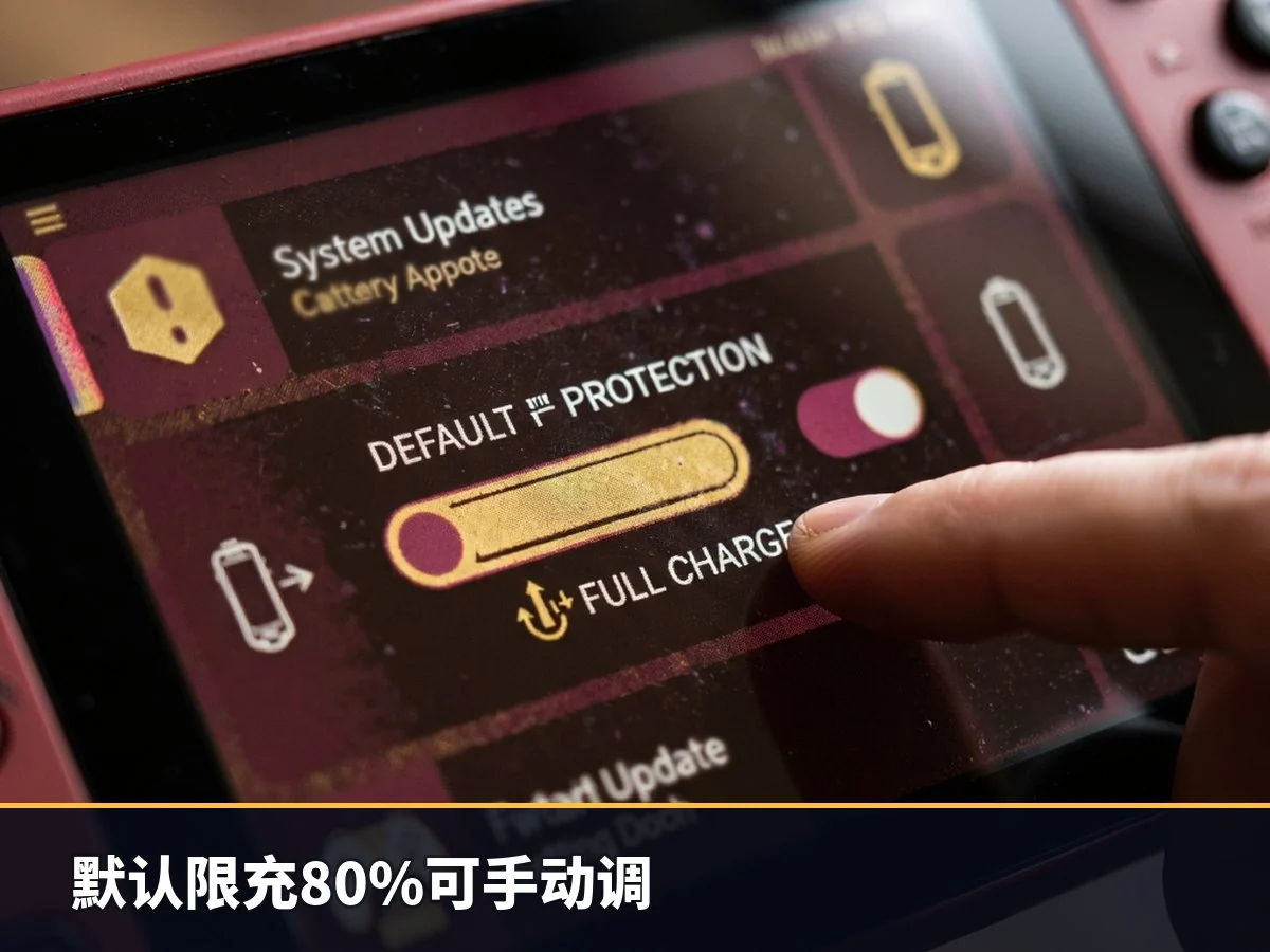 默认限充80%可手动调