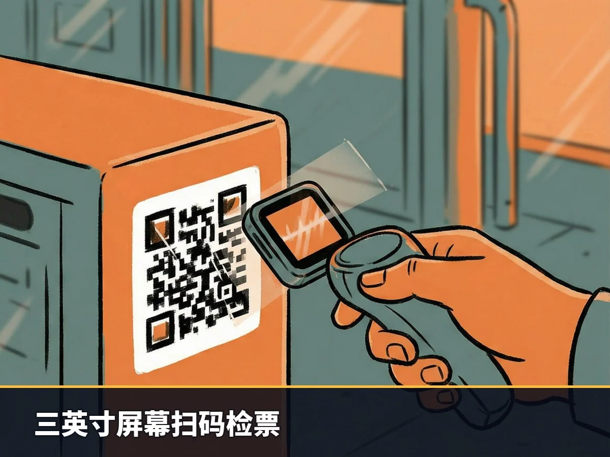 三英寸屏幕扫码检票
