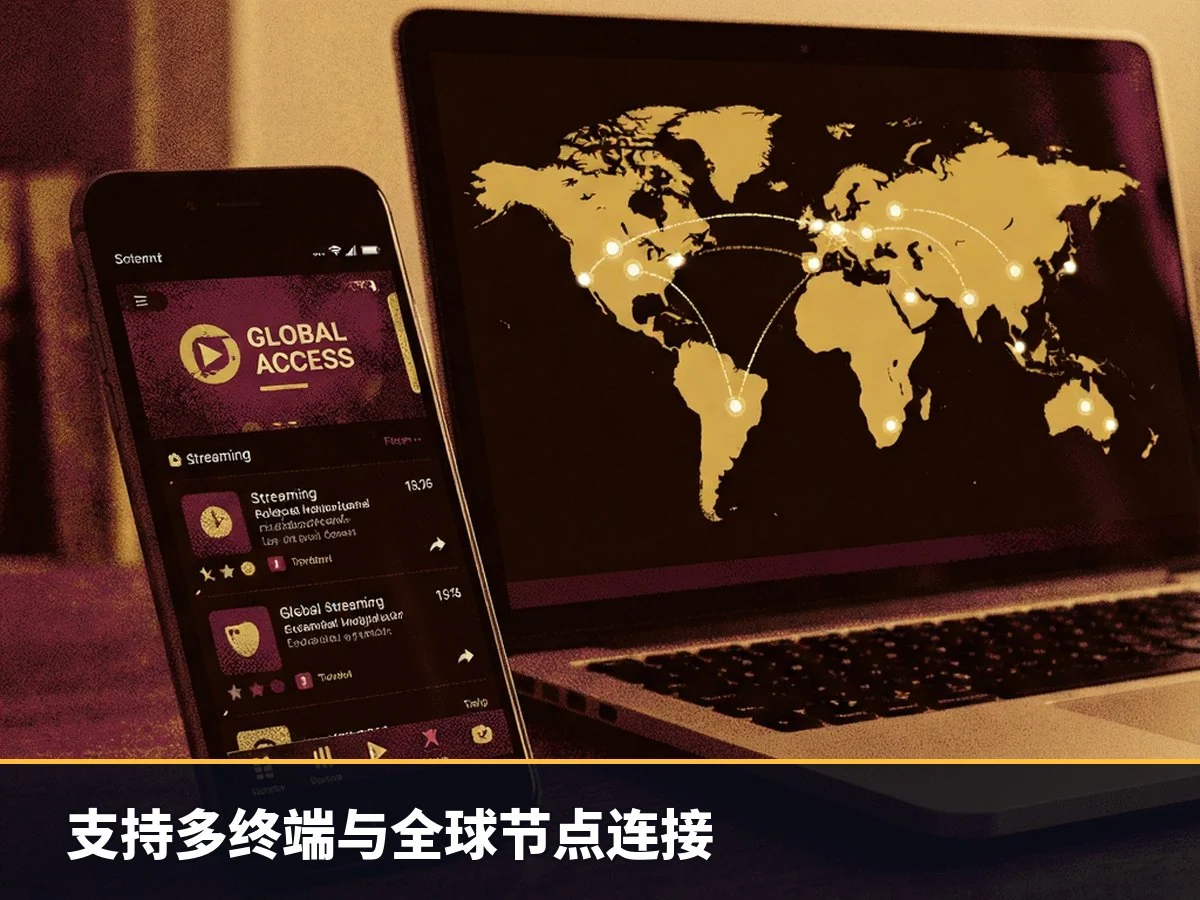 支持多终端与全球节点连接