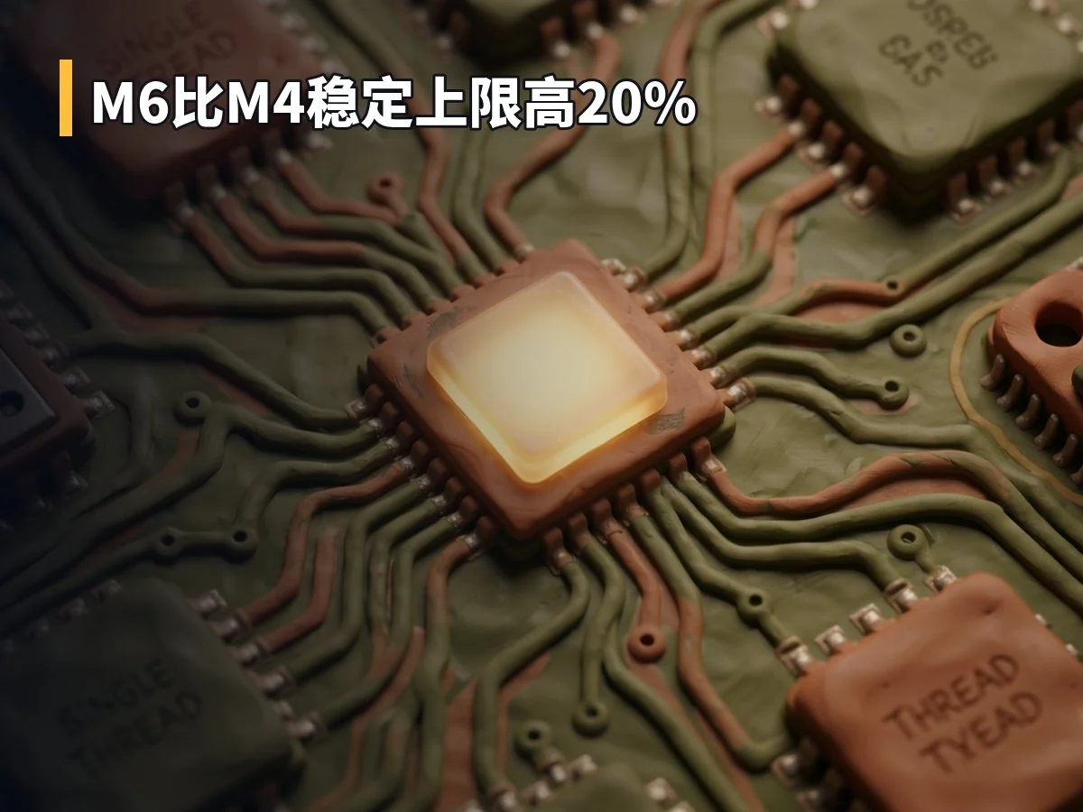 M6比M4稳定上限高20%