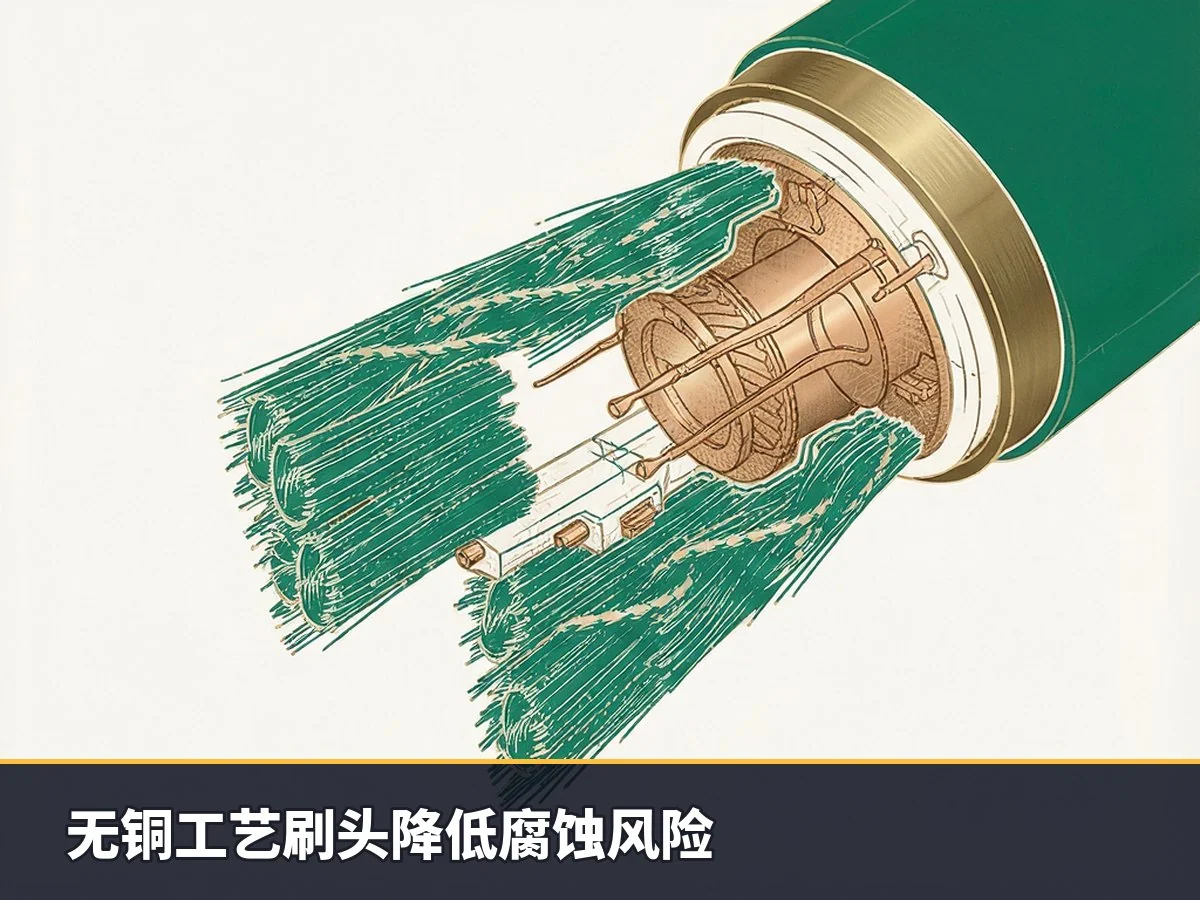 无铜工艺刷头降低腐蚀风险